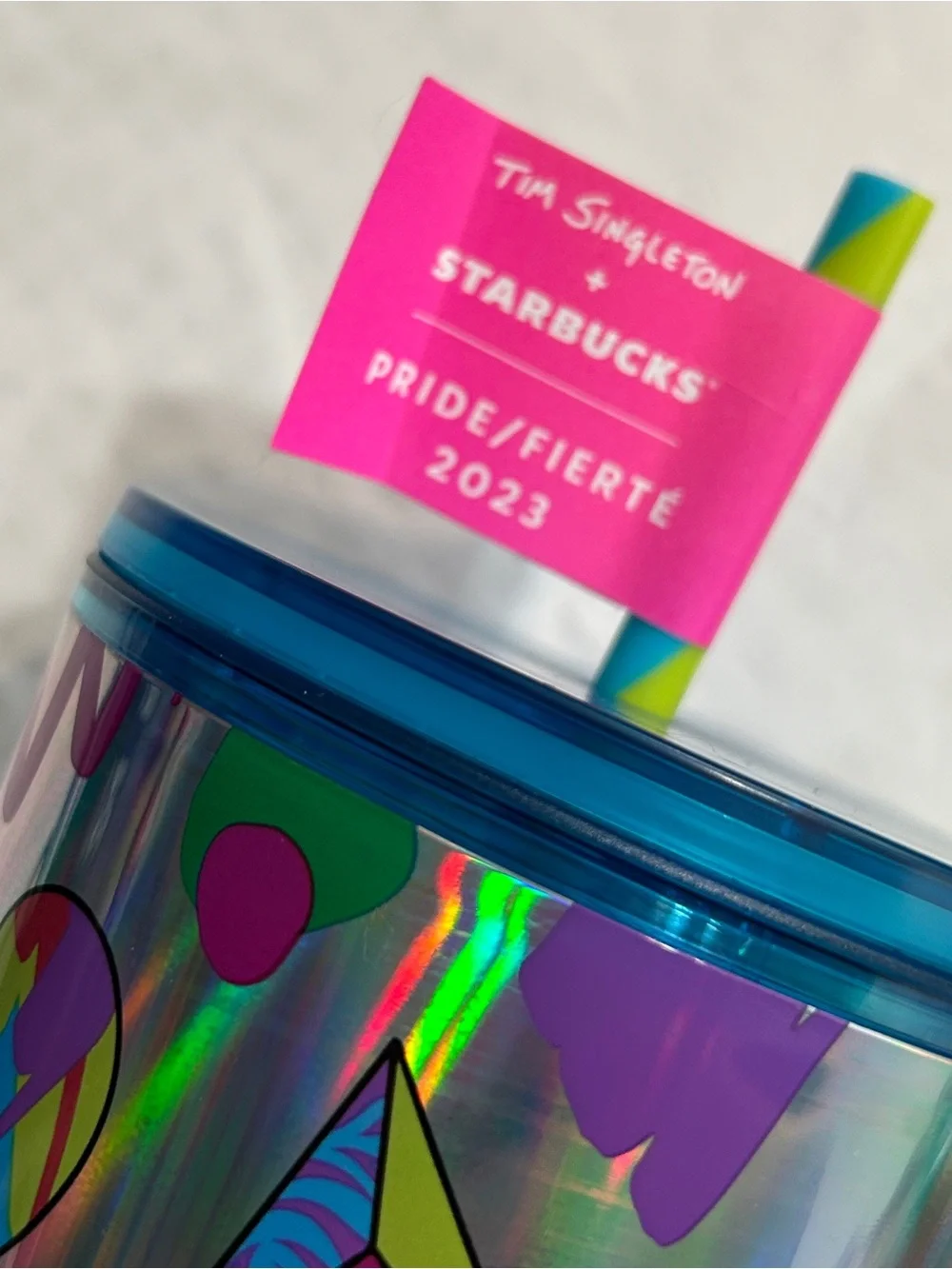 Starbucks Pride Holographic Rainbow Tumbler - Tim Singleton
